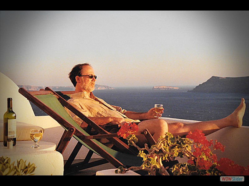 Santorini Greece Phil on Veranda