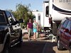 Terry and Deborah outside of RV