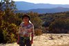 Deb hiking out in the BLM near Jojoba Hills RV Resort