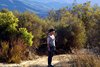 Deb hiking out in the BLM near Jojoba Hills RV Resort