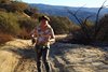 Deb hiking out in the BLM near Jojoba Hills RV Resort