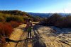 Deb hiking out in the BLM near Jojoba Hills RV Resort