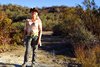 Deb hiking out in the BLM near Jojoba Hills RV Resort