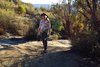Deb hiking out in the BLM near Jojoba Hills RV Resort