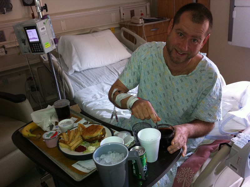 Parks enjoying hospital food