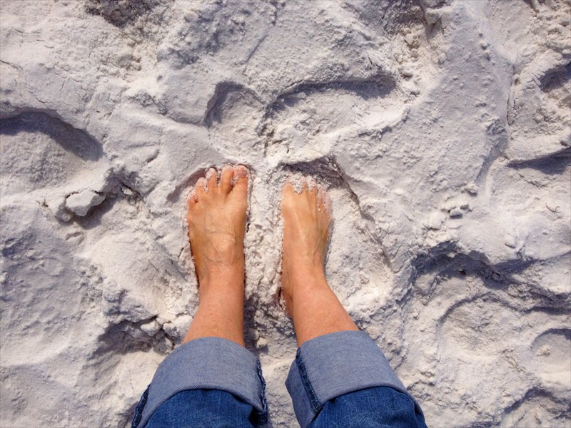 Feet in sand