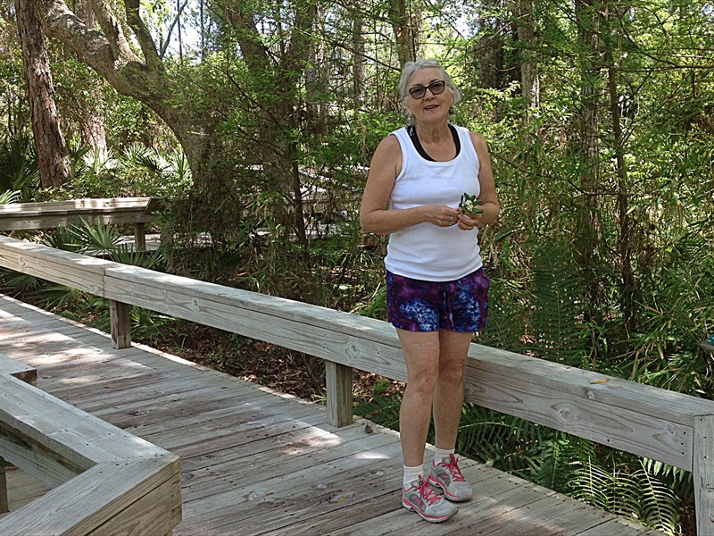 Deb on nature walk, Sandestin