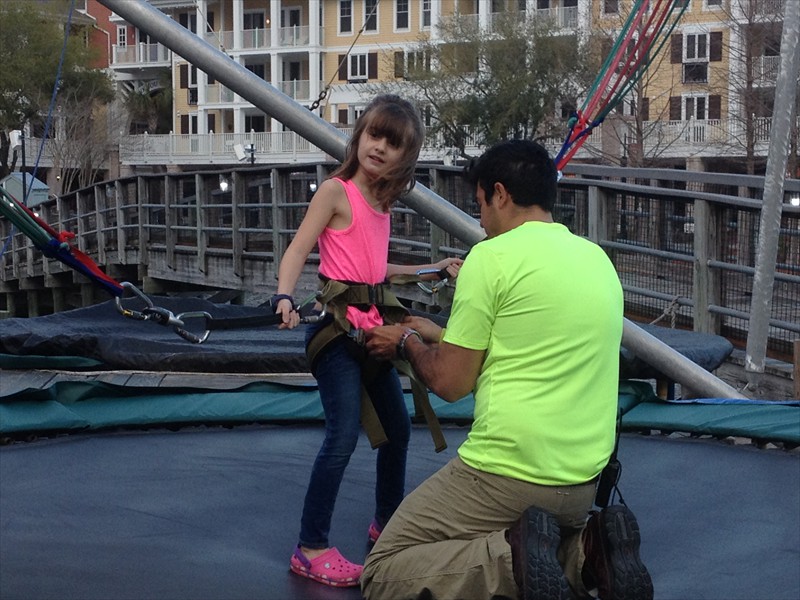 Addie on the trampoline