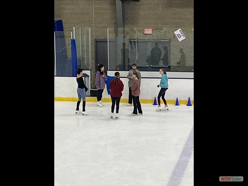 Addy at ice skating lessons