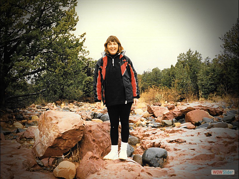 Deb hiking in Sedona Az