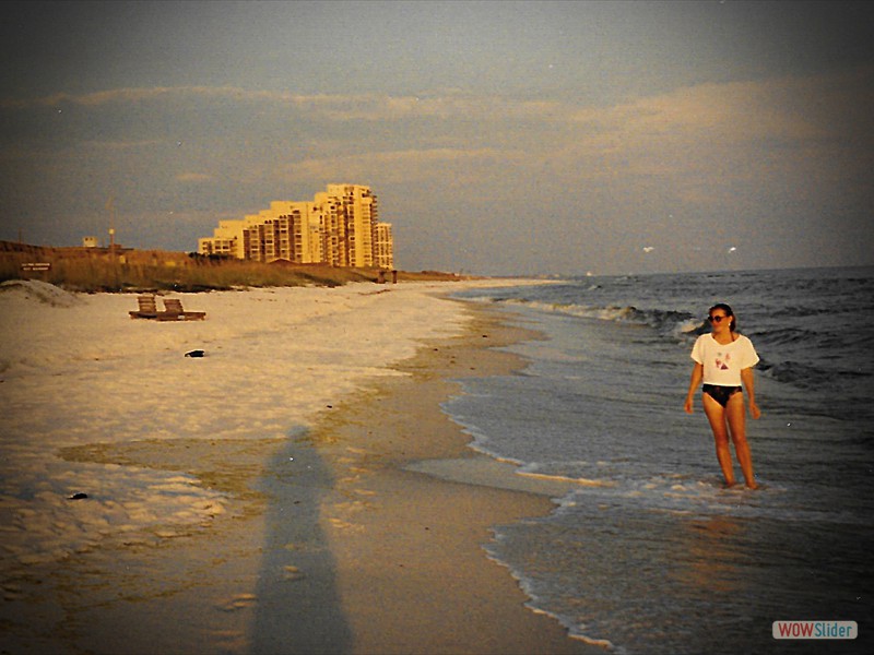 Walking on the beach