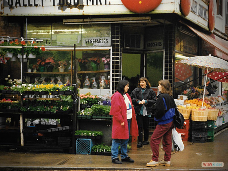 Deb in front of Toronto market