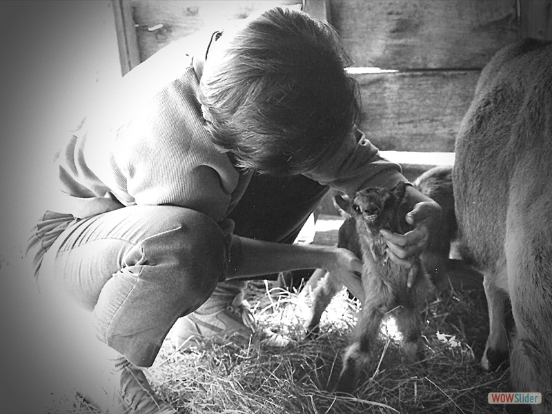 Deb with baby goat