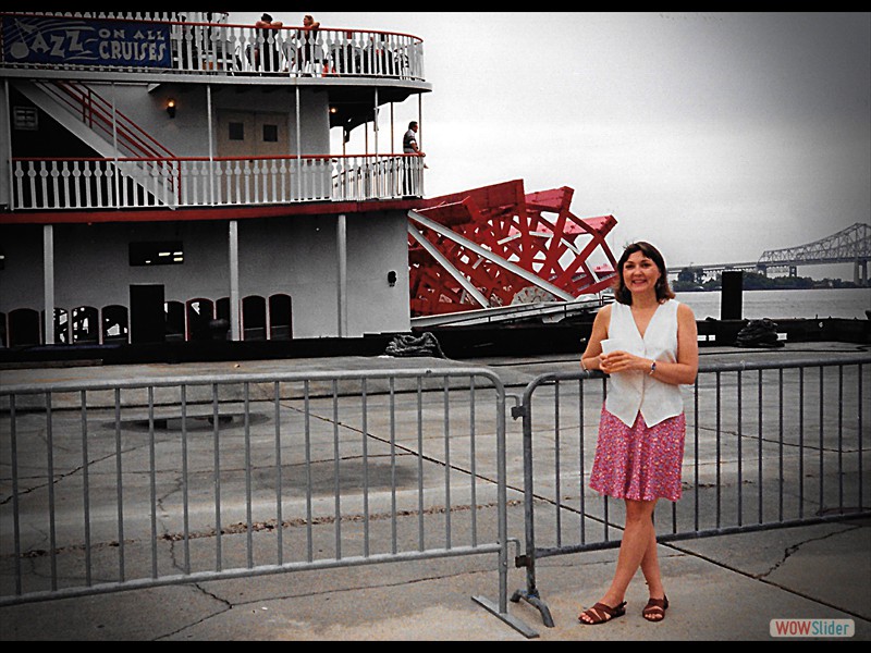 Deb in New Orleans by river