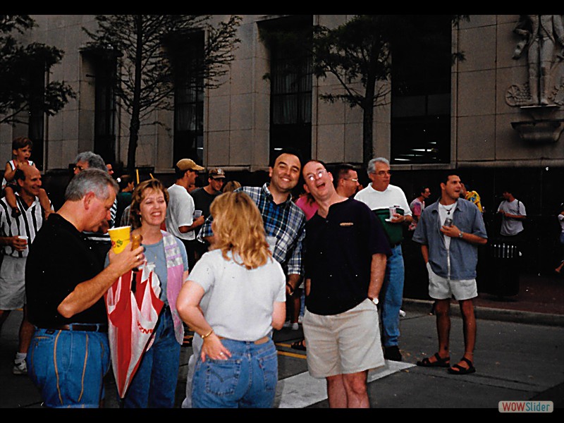 Phil at festival in downtown Lafayette LA with Troy and LGMC folks